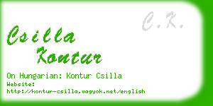 csilla kontur business card